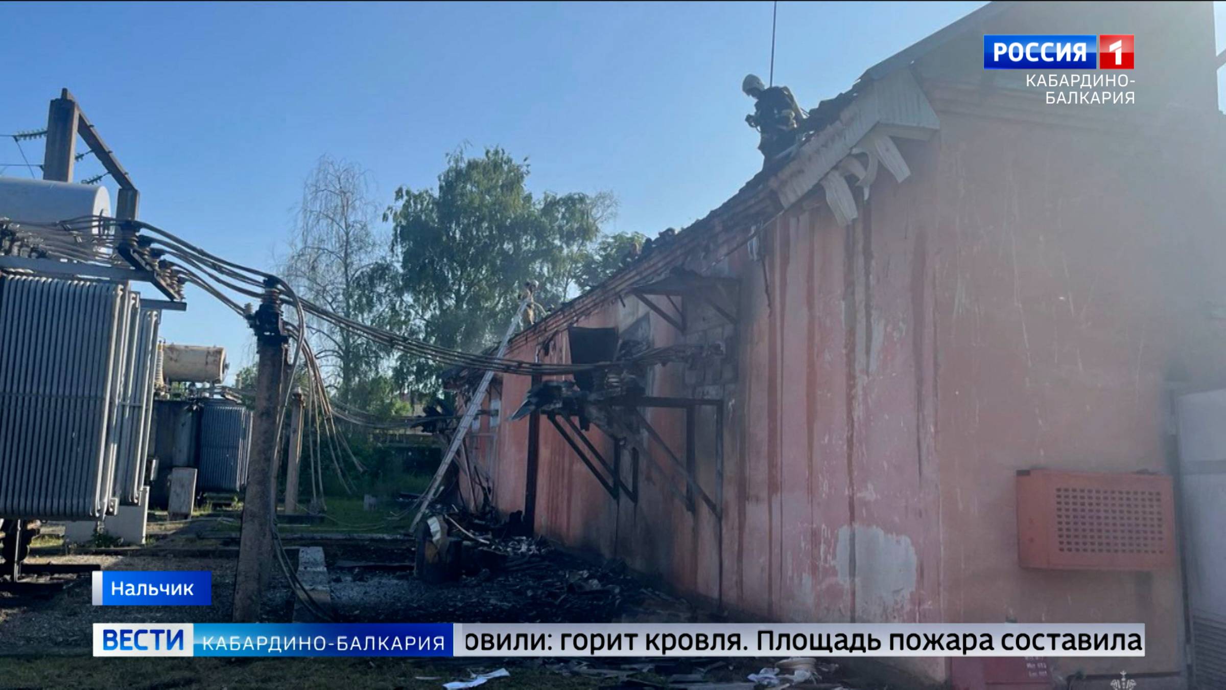В Нальчике накануне тушили пожар на одном из стратегических объектов