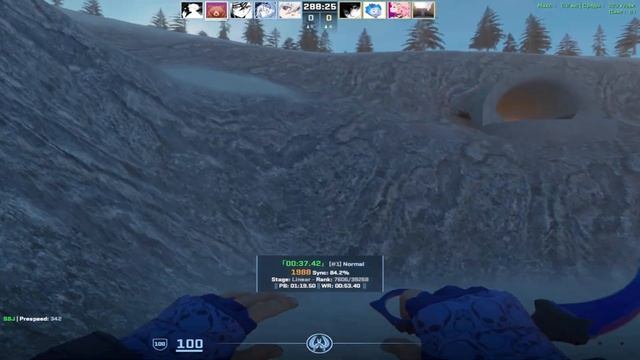 Прохождение SURF карты "surf_whiteout" на CYBERSHOKE