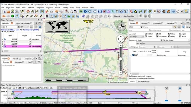 [FSX] Анапа(URKA) -- Краснодар(URKK)
