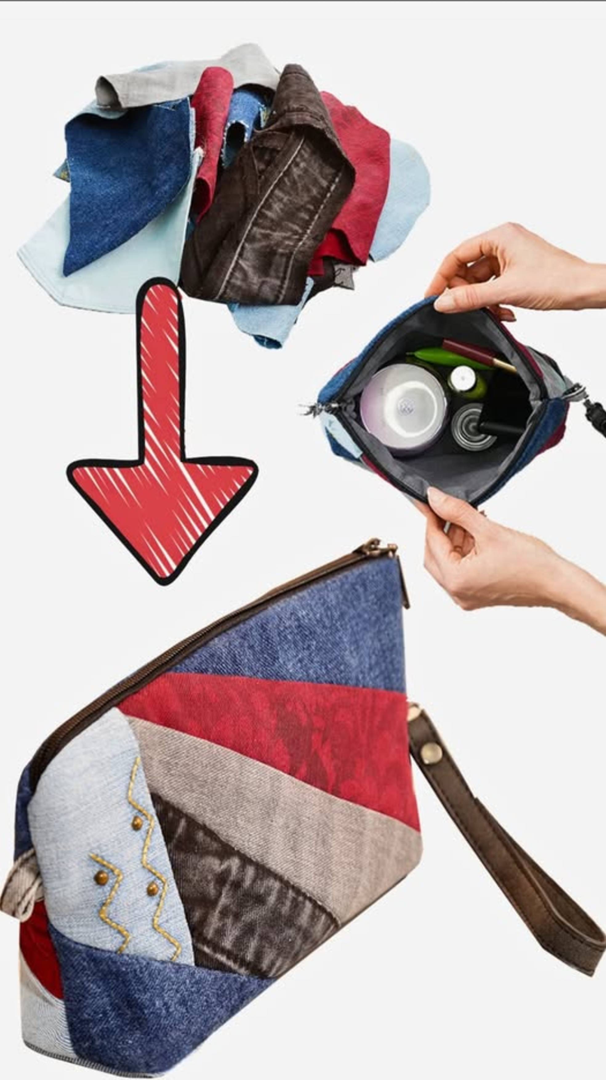 Сумка-косичка из обрезков ткани своими руками 👜✂️