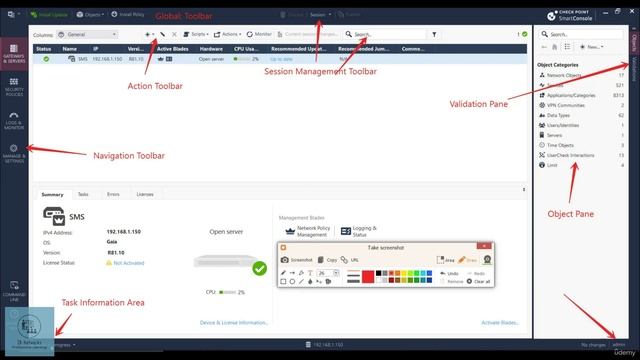 CCSA_Udemy_37_06. Getting started with Smart Console (Installation & Walk-through)