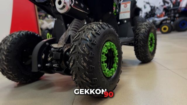 Детский бензиновый квадроцикл MOTAX GEKKON 90 черно-зеленый