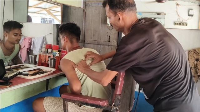 Индийский парикмахерский массаж на обочине дороги Всего за 1 доллар
