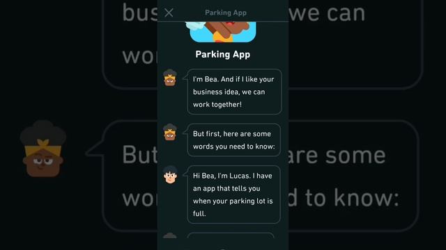 Parking App (Ideas with Bea) - DuoLingo Listening Comprehension (En-Ru)