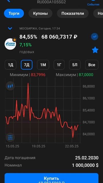 22.05.25 Доллар. Евро.