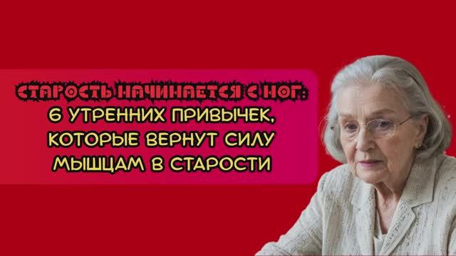 6 утренних привычек которые могут вернут силу мышцам в старости