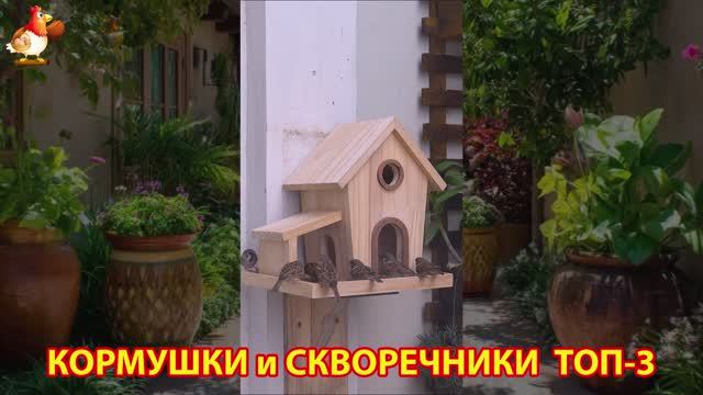 Кормушки и скворечники своими руками для птиц ТОП-3 (48) 🪚🪛🔨 Идеи для дачи и сада пошагово ❣️