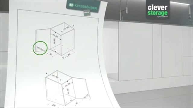 Монтаж и эксплуатация выдвижного механизма Kesseböhmer Clining agent