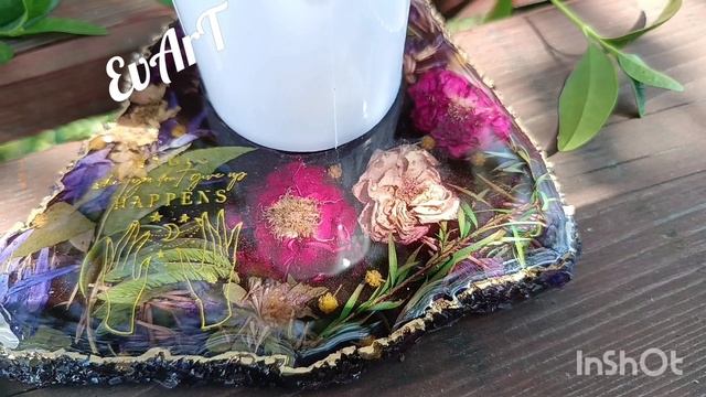 Подставки для свечей с сухоцветами.