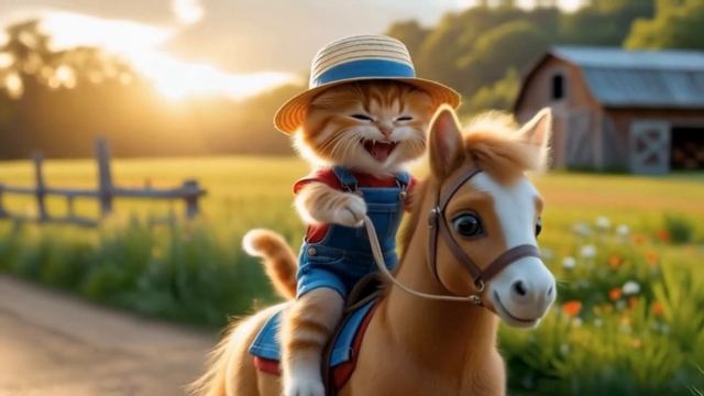 😍🐑🍎 День на ферме с самым очаровательным котенком