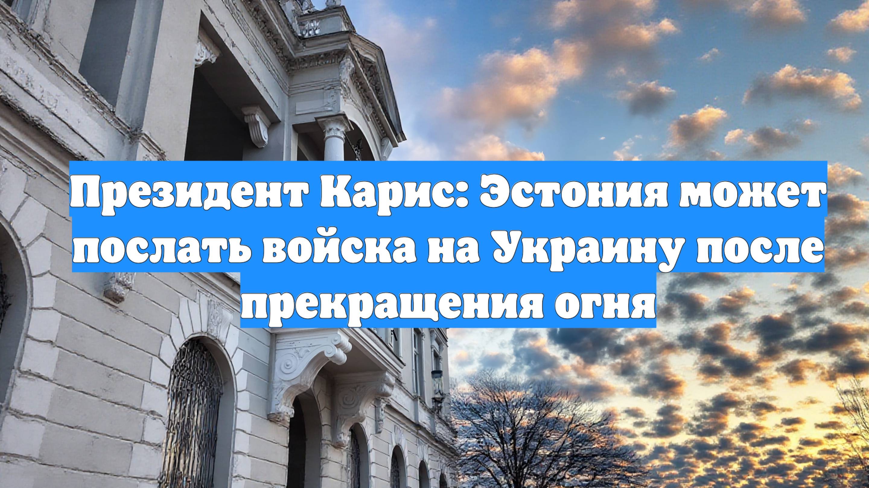 Президент Карис: Эстония может послать войска на Украину после прекращения огня