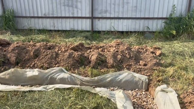 Монтаж септика Аквалос 3 ун и дренаж участка в ДНП Никольское !