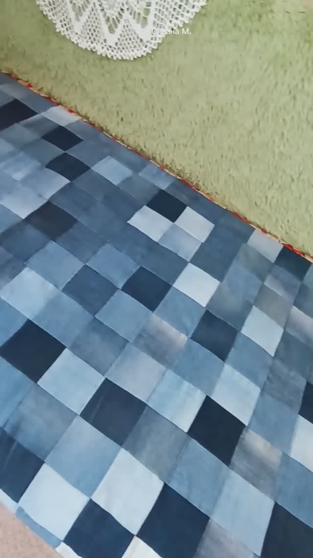 Джинсовый плед