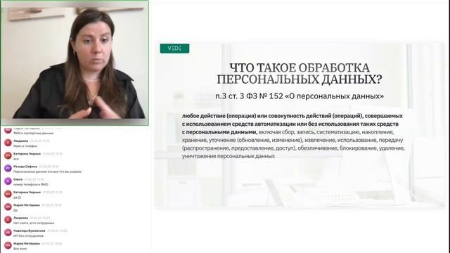 Обработка персональных данных