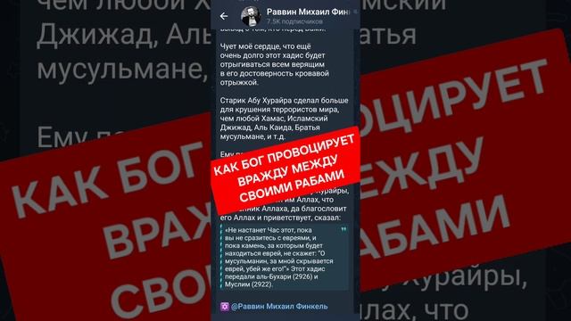 Как Бог провоцирует вражду между своими рабами? (10.06.25)