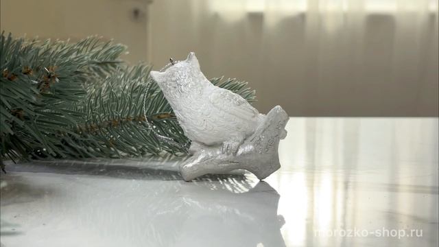 Ёлочная игрушка СОВУШКА ВАЙСИ, полистоун, 9 см, E0685-3
