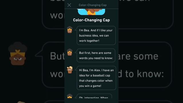 Color-changing Cap (Ideas with Bea) - DuoLingo Listening Comprehension (En-Ru)