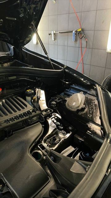 Мойка двигателя и подкапотного пространства BMW X1 #bmw #bmwx1 #мойкадвигателя #сзао