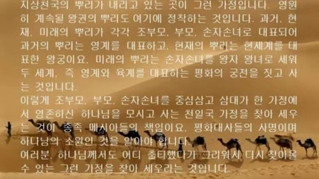 평화신경(平和神經) - 9. 하나님의 이상가정과 평화이상세계왕국 3 (True Father)