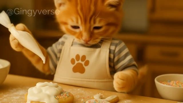 🍪 Tiny Cat’s Easter Baking_ Bunny Cookies and Cozy Messes 🐰🐾