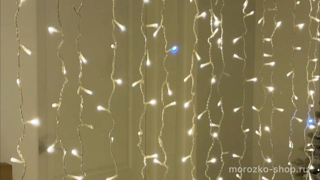 Светодиодный занавес 2*3 м, 600 теплых белых LED ламп, мерцание, RL-C2*3F-T/WW