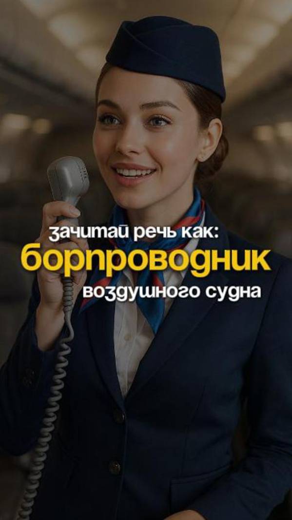 Выступи публично, как бортпроводник лайнера