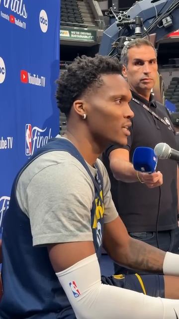 Benedict Mathurin is a fan of the playoff shirts
