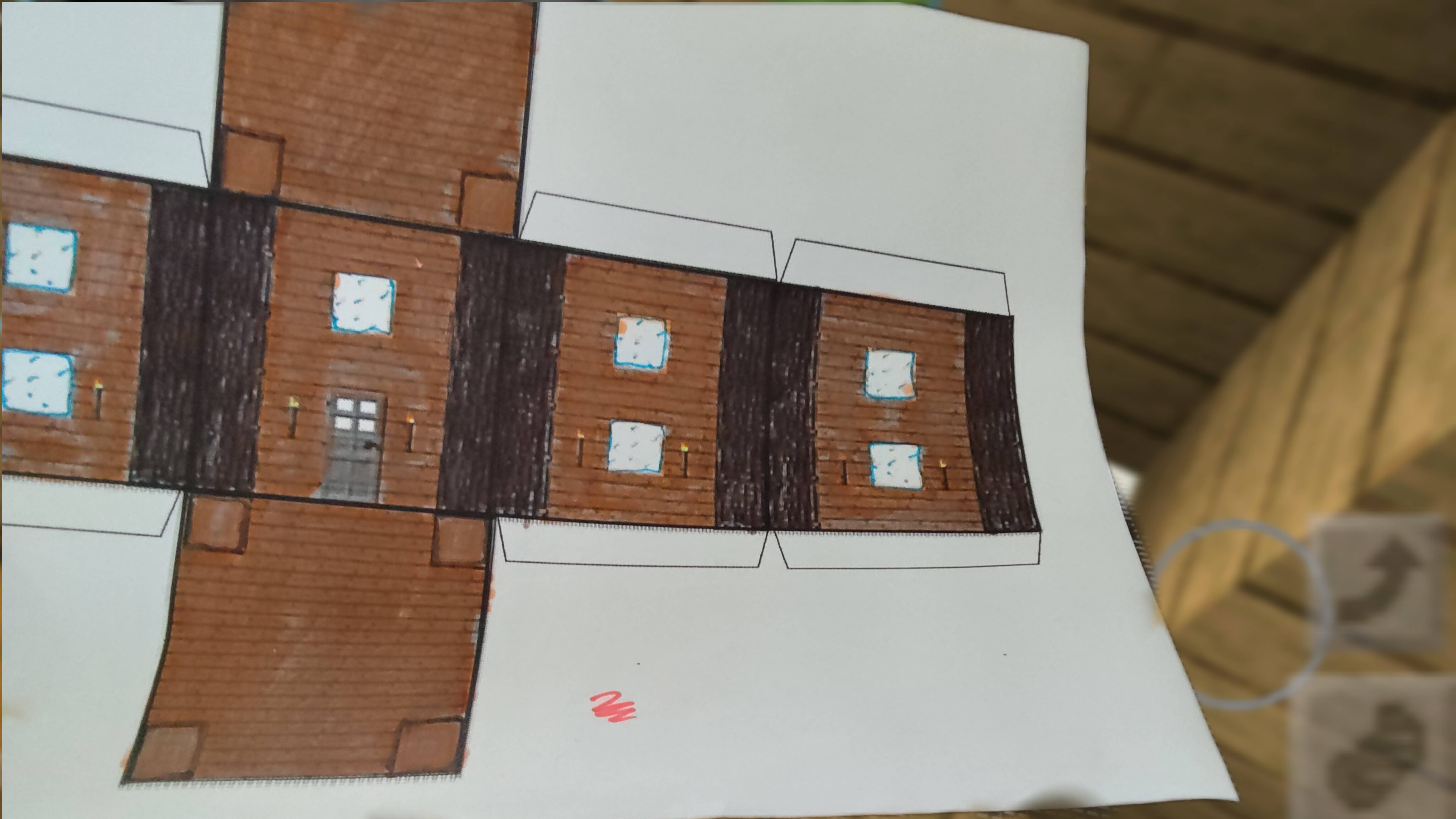Первая часть бумажный дом из Майнкрафта 🌎🏡📄