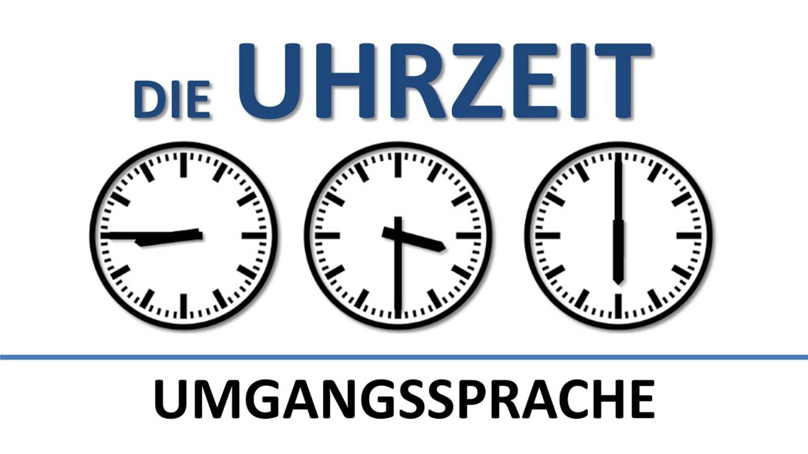 Deutsch lernen: die Uhrzeit (umgangssprachlich) (deutsche Untertitel)/the (colloquial) time