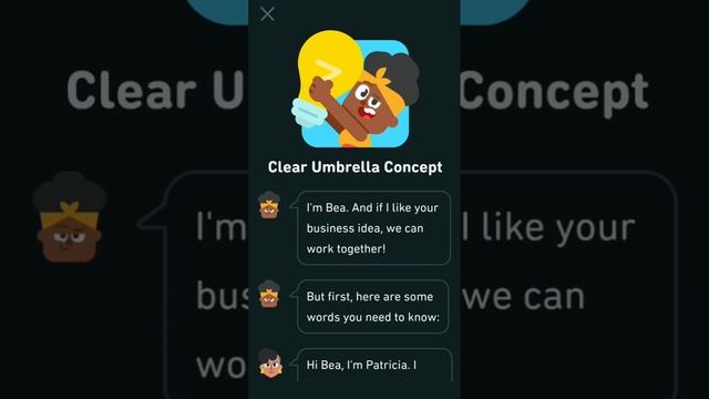 Clear Umbrella  Concept (Ideas With Bea) - DuoLingo Listening Comprehension (En-Ru)