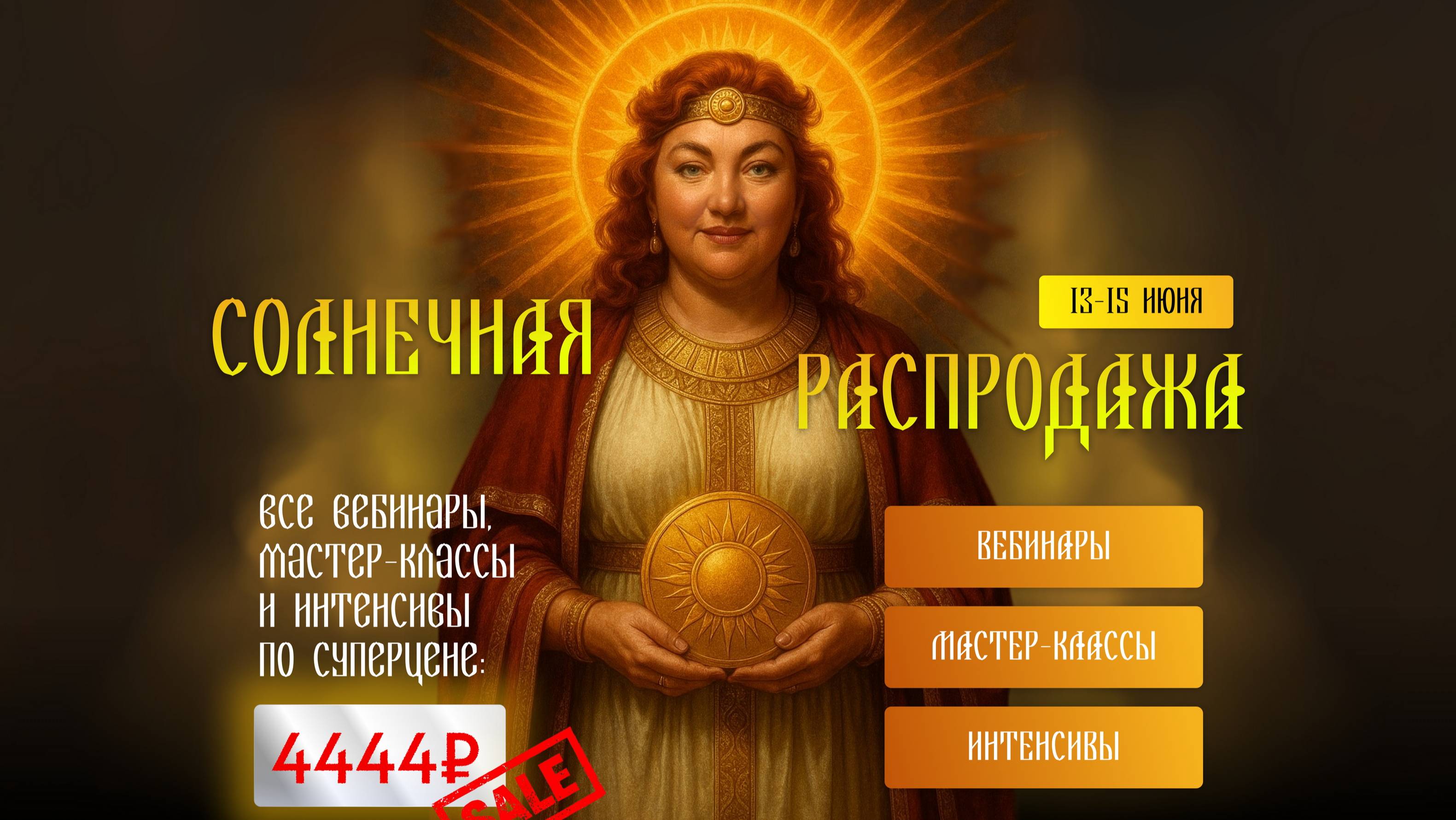 Солнечная Распродажа. С  13-15 июня