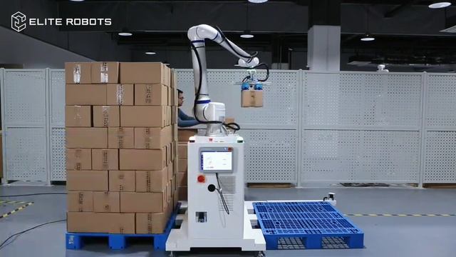 Монтаж робота для станции паллетирования готовой продукции