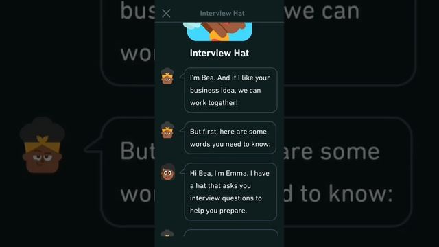 Interview Hat (Ideas with Bea) - DuoLingo Listening Comprehension (En-Ru)