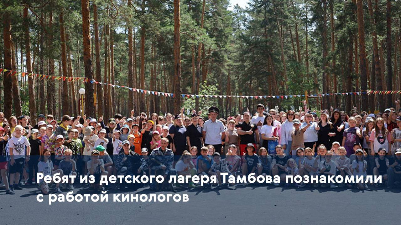 Ребят из детского лагеря Тамбова познакомили с работой кинологов