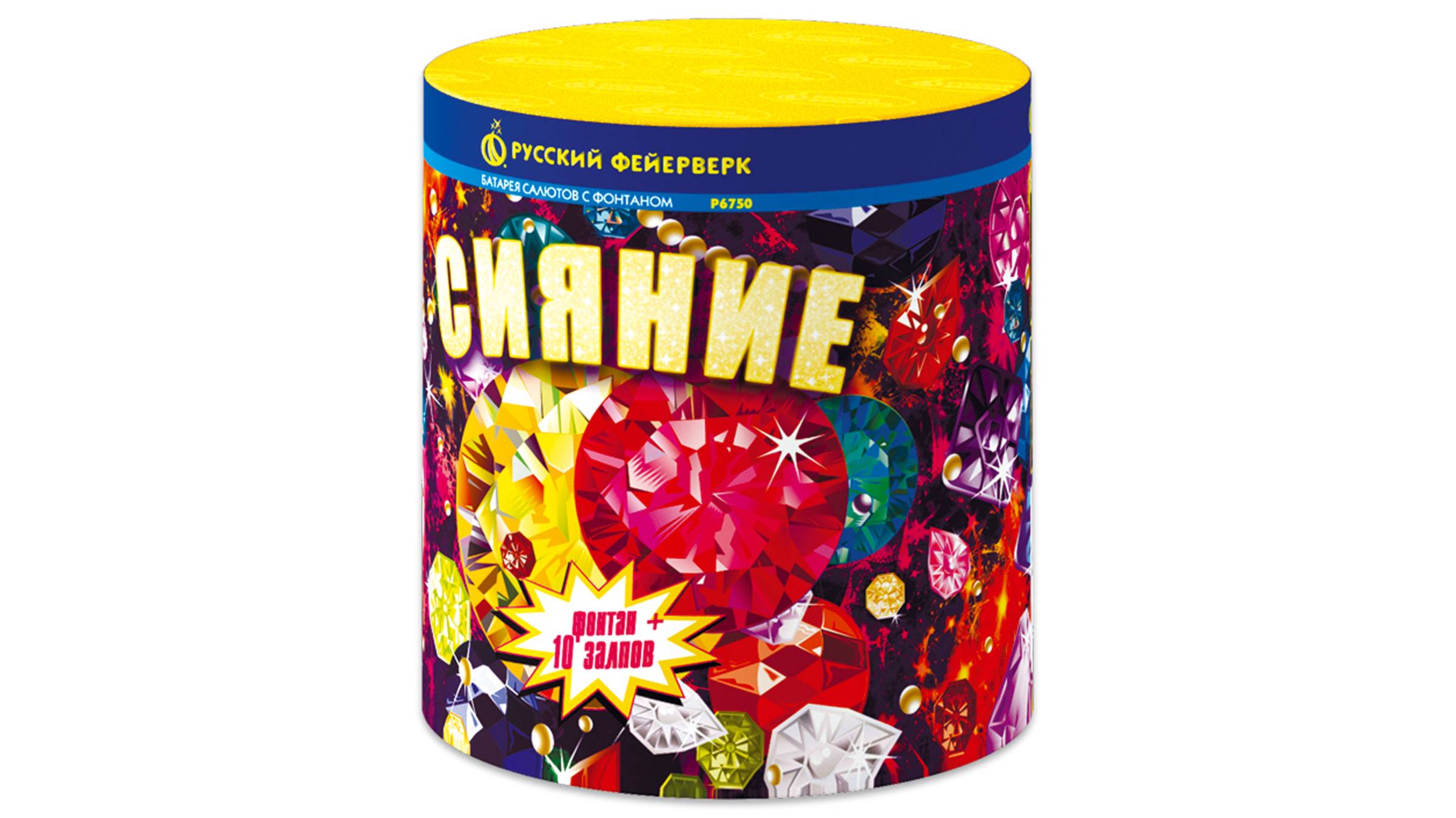 Р6750 Салют + фонтан "Сияние" (0,8" х 10 залпов) "Русский Фейерверк"