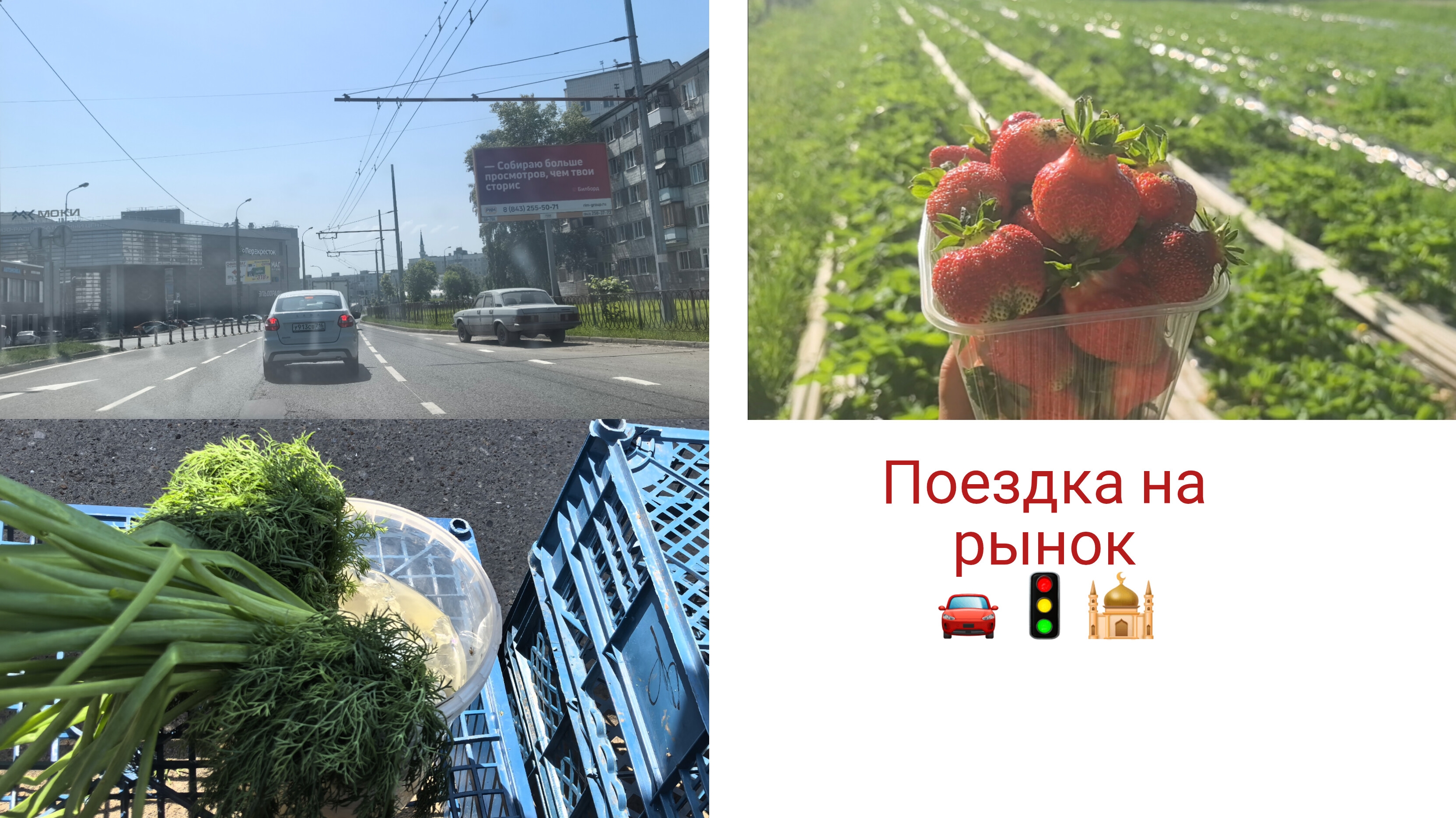 Поехали на рынок клубнику продавать