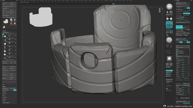 Создание модели в ZBrush - Алтарь для 3д печати. Запись стр