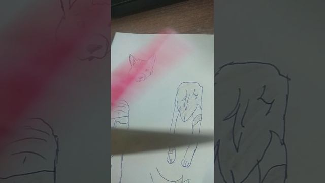 Феликс и я делаем бумажную собачку. Некрасиво получилось и криво ино мы с феликсом старались😥