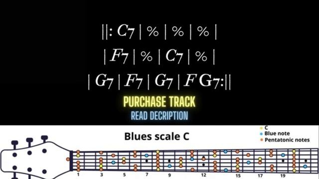 Soul Funky Blues Backing Track in  C