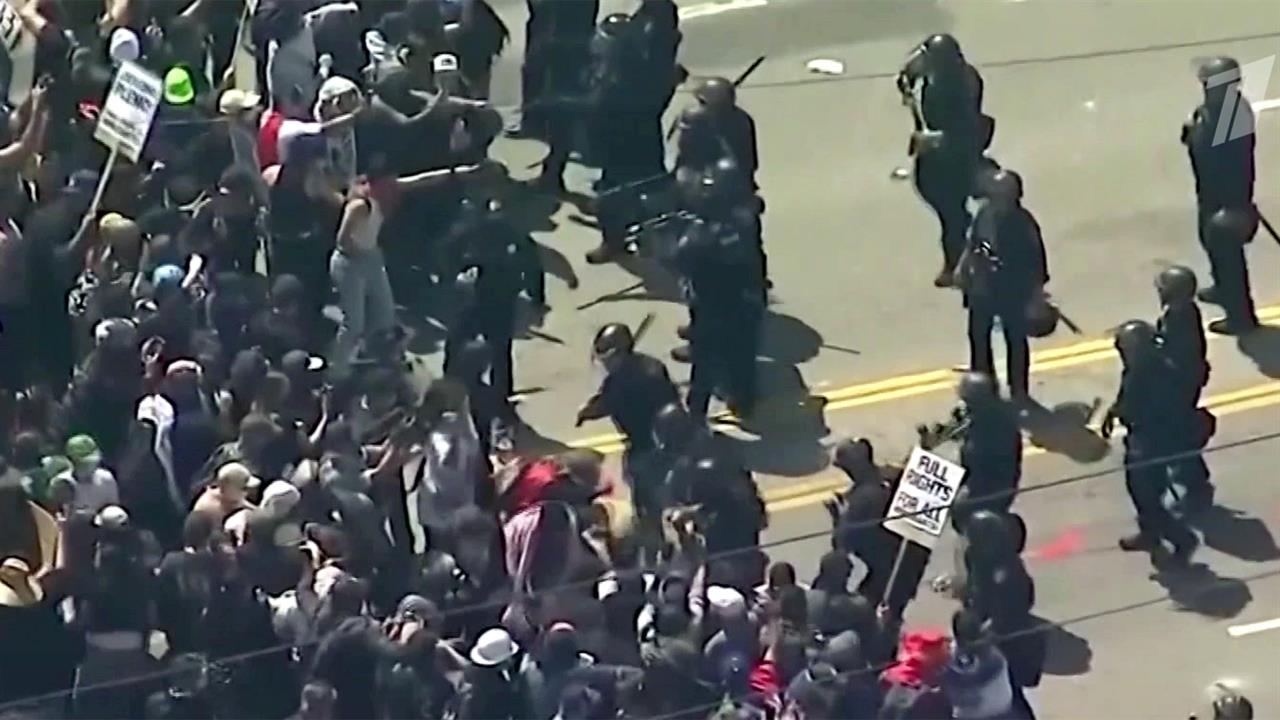 Центр Лос-Анджелеса вновь охвачен протестами