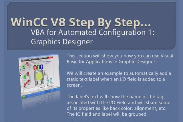 WinCC v8.0 Step By Step 25  VBA in Graphics Designer  #winccguru