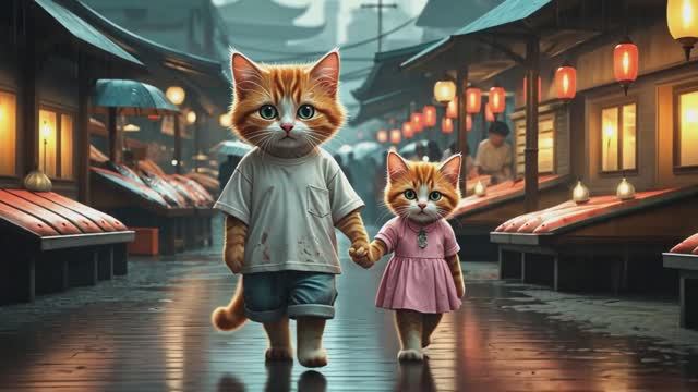 Трогательная история о двух сиротах-котятах, которых спасла добрая женщина