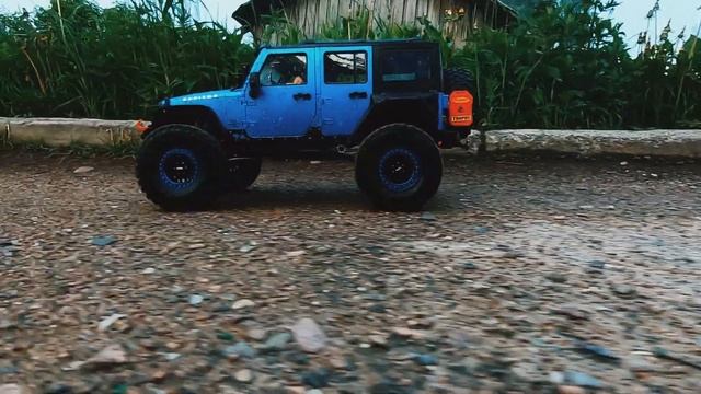 RC Jeep Wrangler JK Rubicon Full Custom Hobbywing Fusion SE system.