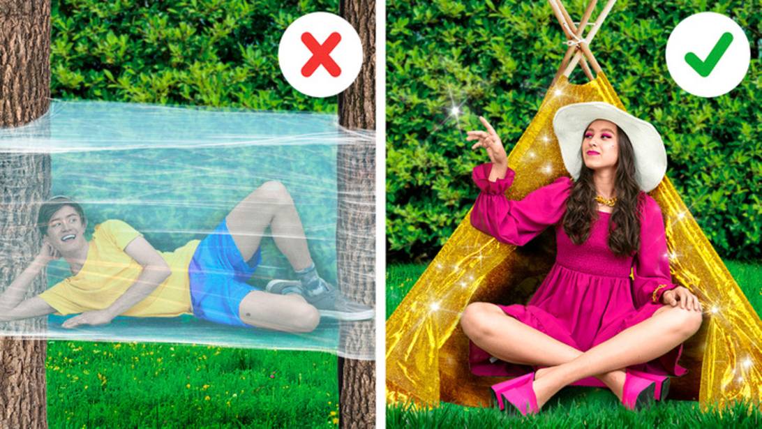 🏕️Богатые vs бедные в кемпинге 💡 Лайфхаки и гаджеты из TikTok