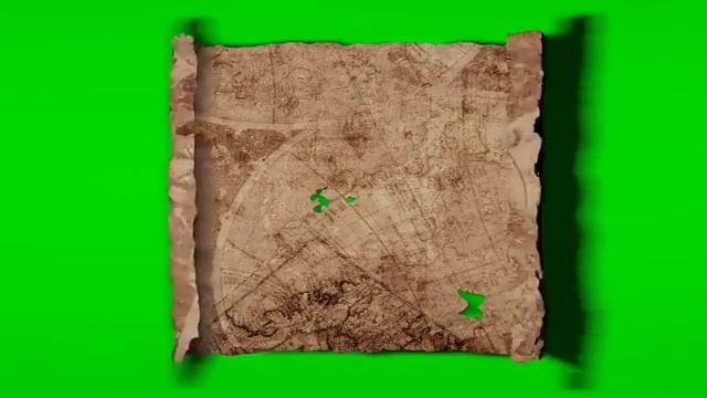 Карта сокровищ на зеленом экране / Map role Green screen