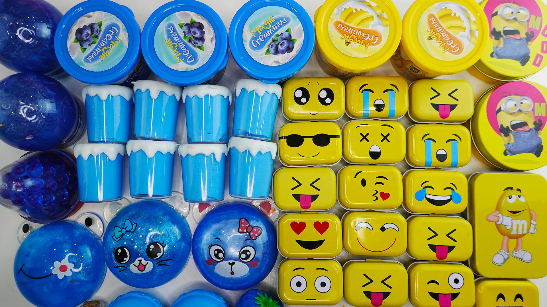 Жёлто-синий слайм 💛💙 Яркий DIY антистресс!