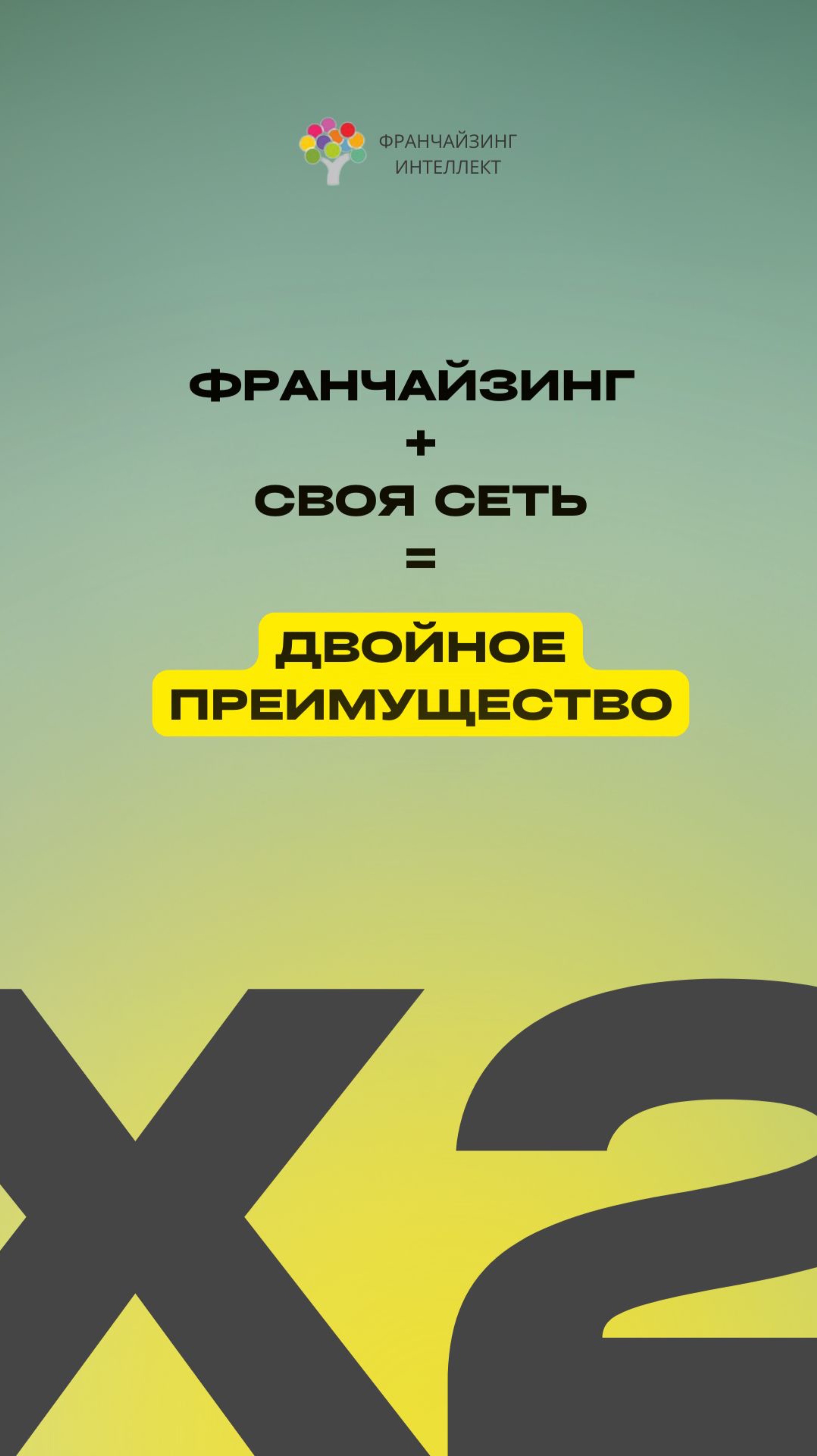ФРАНЧАЙЗИНГ + СВОЯ СЕТЬ = ДВОЙНОЕ ПРЕИМУЩЕСТВО