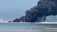 🔥Иран: крупный пожар в хранилище метанола в порту Бушер