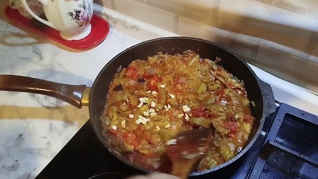 Тушим прожариваем овощи на мангале2