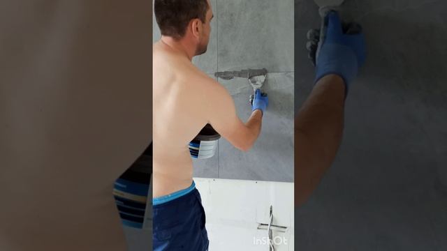 Фартук на кухне из керамогранита 120х60